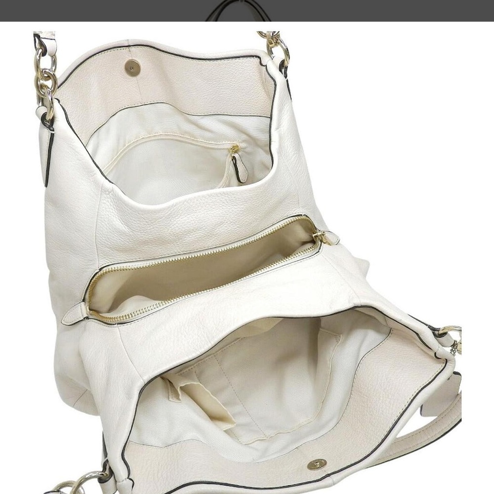 Coach Phoebe Pebbled Leather Shoulder Bag F35723 Bone Cream - Picture 7 of 16